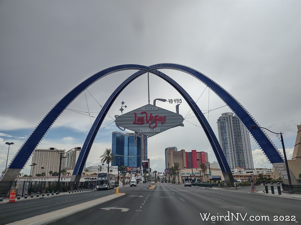 Las Vegas Boulevard Gateway Arches at Night