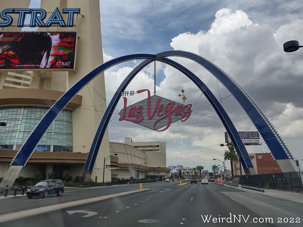 Las Vegas Boulevard Gateway Arches at Night