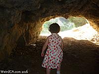 Tiffany explores Bronson Cave