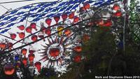 Randyland consists of hoards of colored bottles reflecting the sunlight.