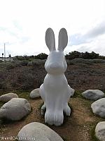 One of the 8 foot tall bunnies