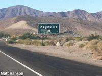 The Sign to Zzyzx off Highway 15