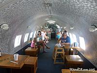Dining inside the airplane