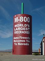 The World's Largest Firecracker is out in the middle of the desert in Nevada