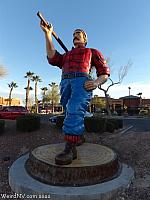 Lumberjacks, a chain of restaurants where many of them have a giant lumberjack outside!